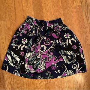 TIBI NEW YORK SILK PAISLEY MINI CIRCULAR SKIRT